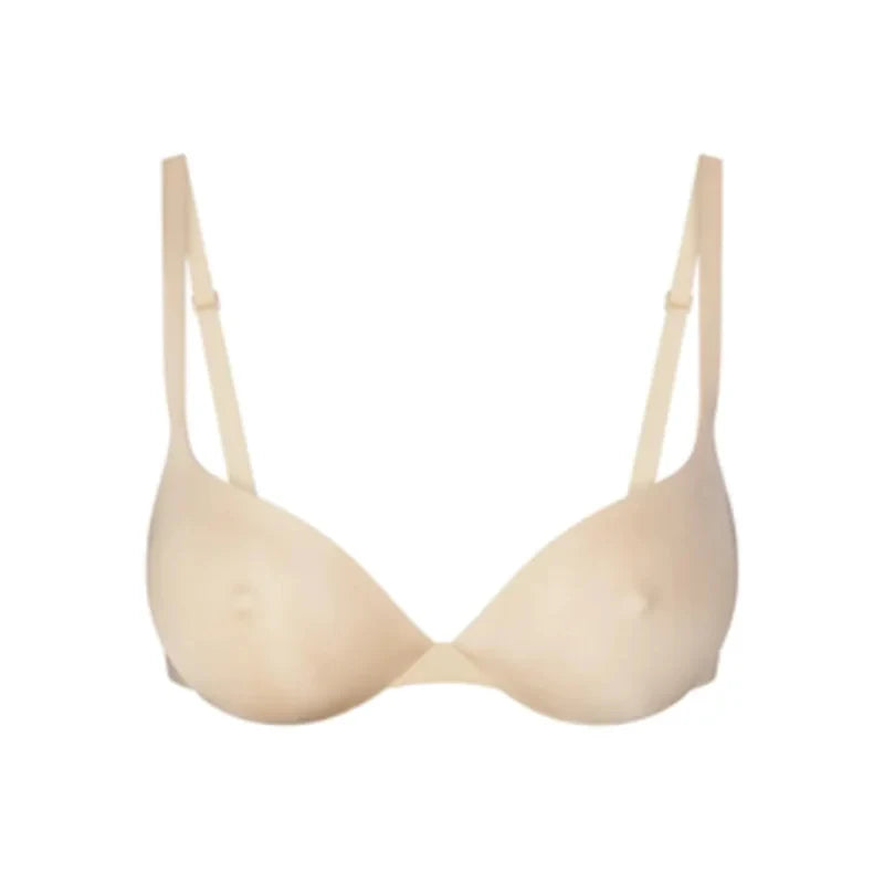 Women Push Up Bra Simple Underwear Seamless Bras with Adjustable Straps Underwire Support Comfort Invisible for All-Day Wear