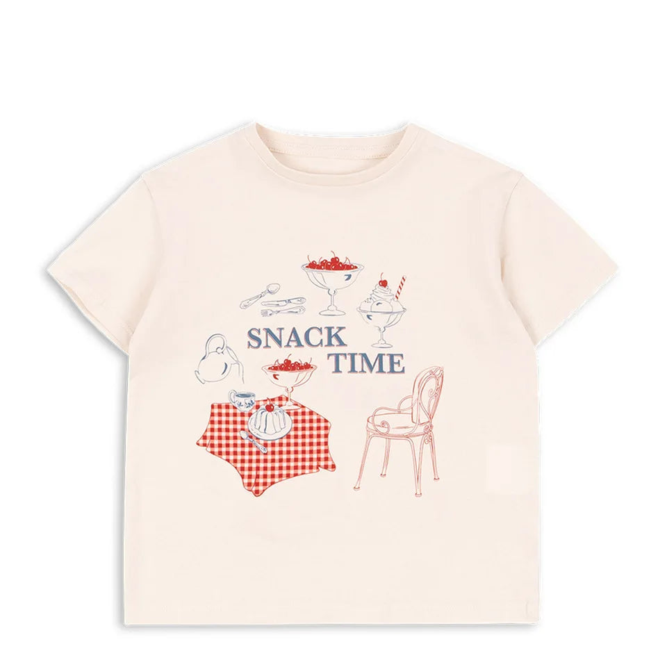 26 Summer New Kids' Wear KS Boys Girls Cartoon T-Shirt Bead Short Sleeve Top Shorts Netting Skirt Girl Clothes