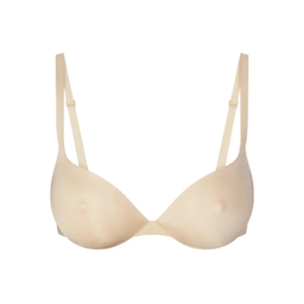Women Push Up Bra Simple Underwear Seamless Bras with Adjustable Straps Underwire Support Comfort Invisible for All-Day Wear