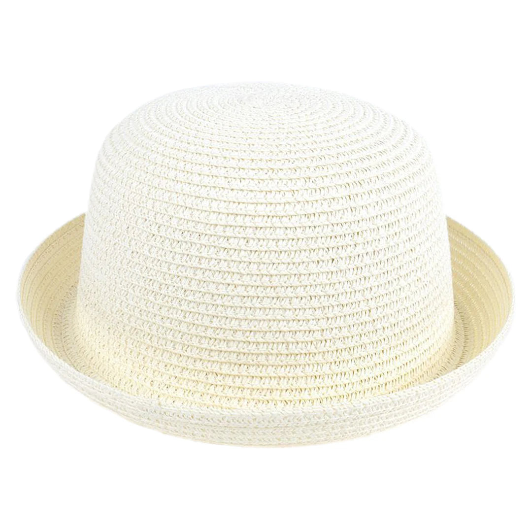 Kids Summer Sun Hat Children Boys Girls Straw Hat Bowler Hats Derby Cap Clothe Cap Beach Travel