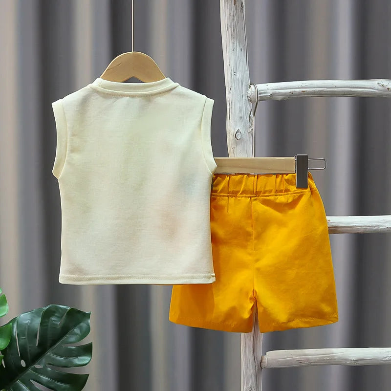 Kids Summer Short Sleeve Casual Suit