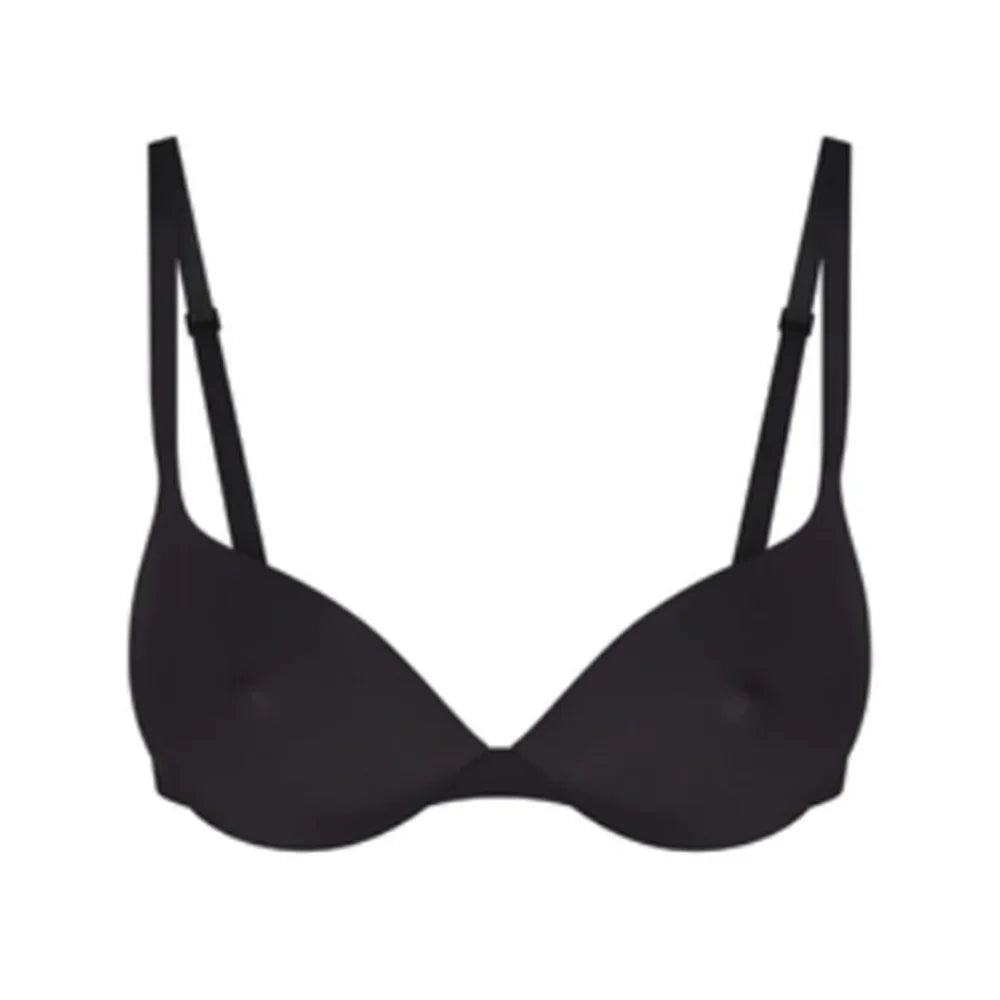 Women Push Up Bra Simple Underwear Seamless Bras with Adjustable Straps Underwire Support Comfort Invisible for All-Day Wear