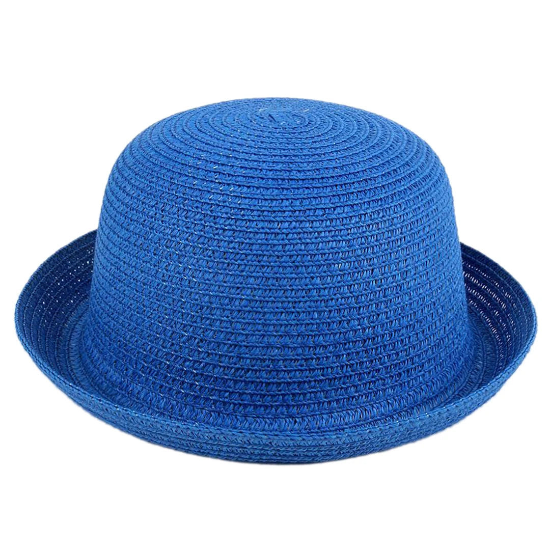 Kids Summer Sun Hat Children Boys Girls Straw Hat Bowler Hats Derby Cap Clothe Cap Beach Travel