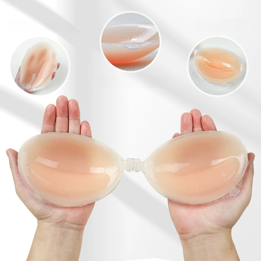 Deep V Invisible Push-Up Bra