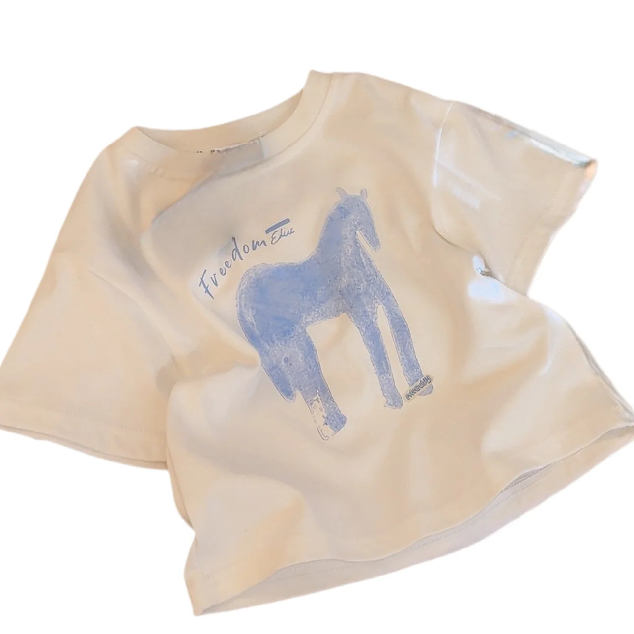 Kids Summer Casual T-Shirt Unisex Boys Girls Soft Cotton Breathable Short Sleeve Tops Cute Cartoon Print Tees for 1-10Y Children