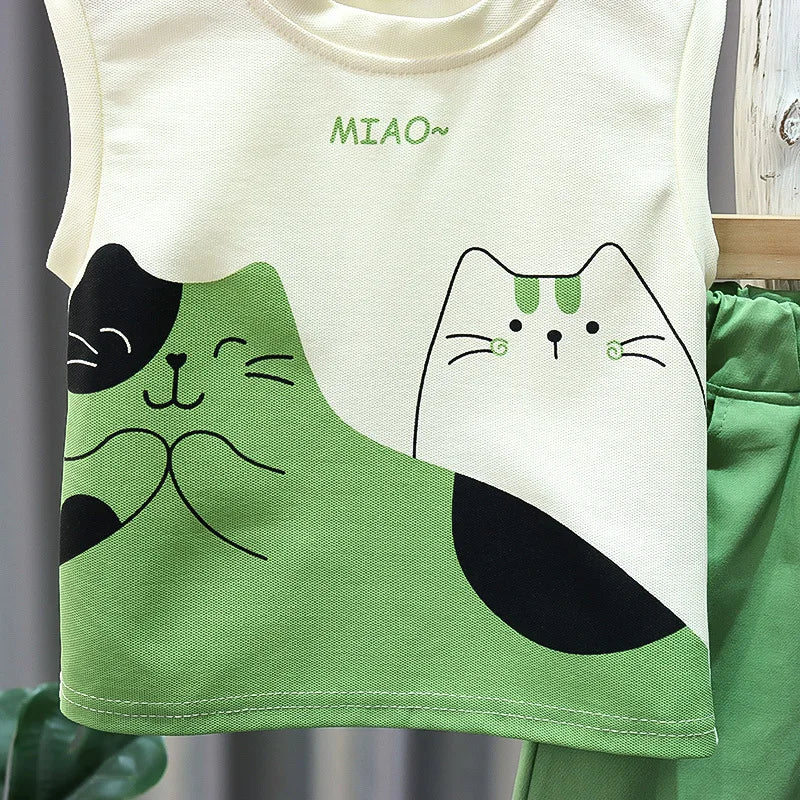 Kids Summer Short Sleeve Casual Suit