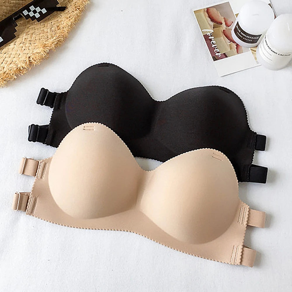 Sexy Backless Invisible Bra Push Up For Women Lingerie Seamless Brassiere No Sewing Bra Strapless Bras Daily Wear Bralette
