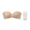 Front Closure Strapless Bras For Women Seamless Push Up Brassiere Thick Soft Underwear Solid Color Adjustable Invisible Lingerie