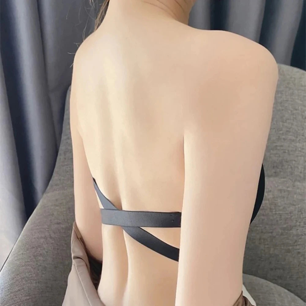 Sexy Backless Invisible Bra Push Up For Women Lingerie Seamless Brassiere No Sewing Bra Strapless Bras Daily Wear Bralette