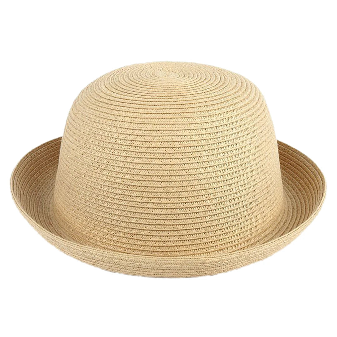 Kids Summer Sun Hat Children Boys Girls Straw Hat Bowler Hats Derby Cap Clothe Cap Beach Travel