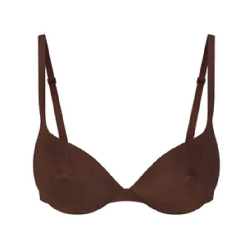 Women Push Up Bra Simple Underwear Seamless Bras with Adjustable Straps Underwire Support Comfort Invisible for All-Day Wear