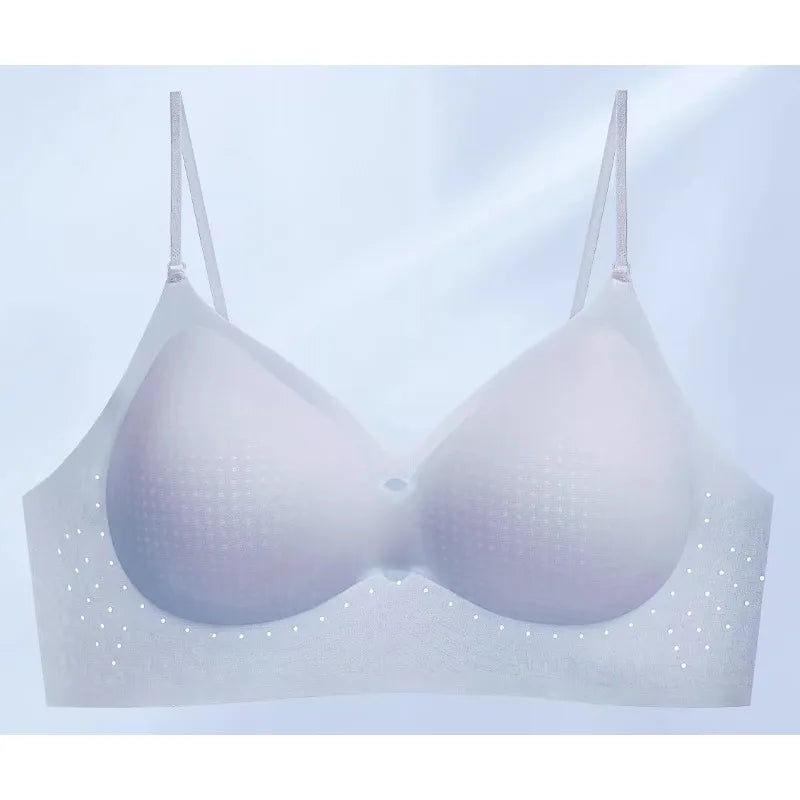Invisible Backless Push Up Bra Seamless Wireless Fixed Cup Beauty Back Small Bust Enhancer Comfort Support Everyday Wear Female