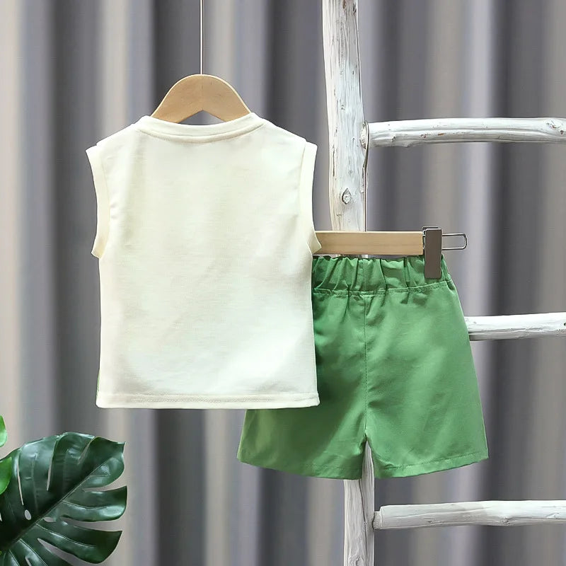 Kids Summer Short Sleeve Casual Suit