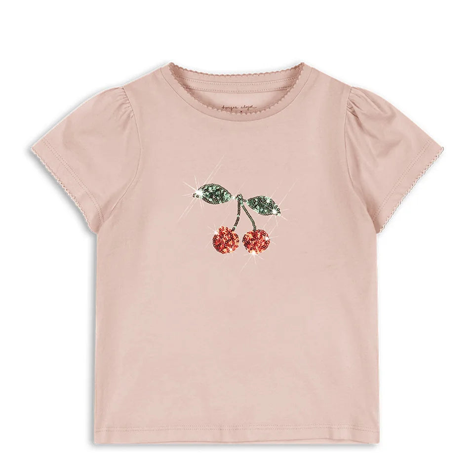 26 Summer New Kids' Wear KS Boys Girls Cartoon T-Shirt Bead Short Sleeve Top Shorts Netting Skirt Girl Clothes