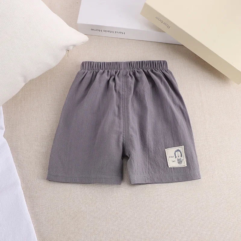 Kids Summer Shorts 1-5 Years Baby Boys Korean Style Cotton and Linen Short Pants Girls  Toddler Children Cute Shorts