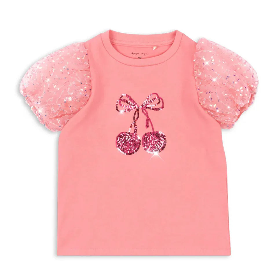 26 Summer New Kids' Wear KS Boys Girls Cartoon T-Shirt Bead Short Sleeve Top Shorts Netting Skirt Girl Clothes